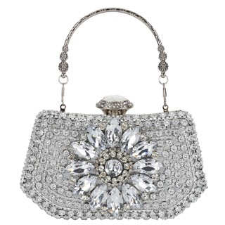 Glitter sequined evening bag