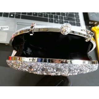 Silver evening handbag
