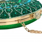 Vintage Beaded Rhinestone Peacock Clutch