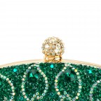 Vintage Beaded Rhinestone Peacock Clutch