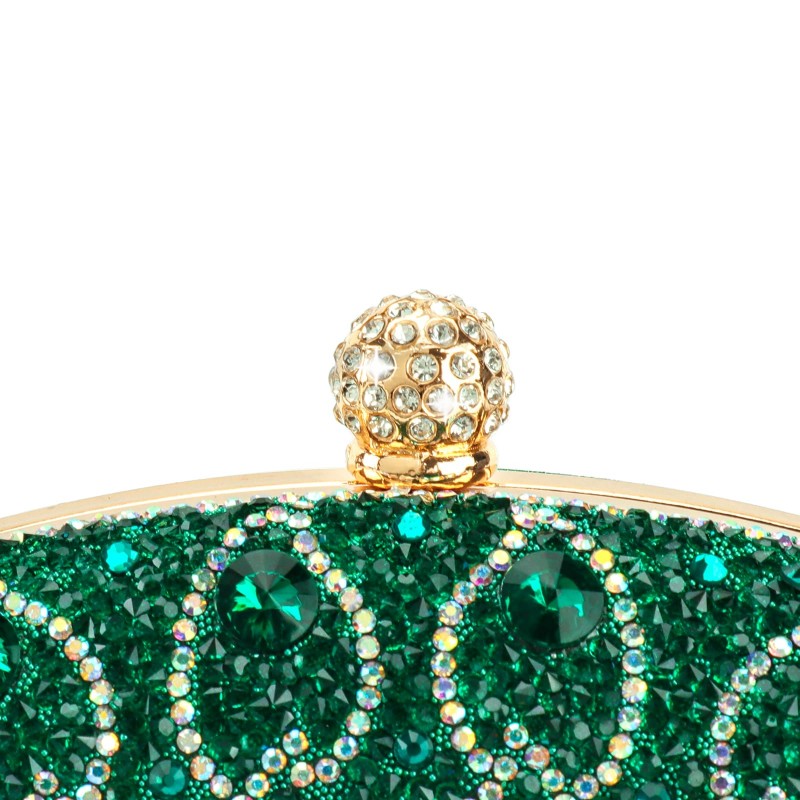 Vintage Beaded Rhinestone Peacock Clutch