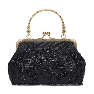 Womens Formal Bridal Sequined Tote Bag