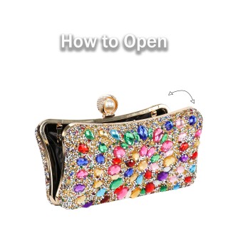 Women's Sparkling Rhinestone Crystal Glitter Clutch