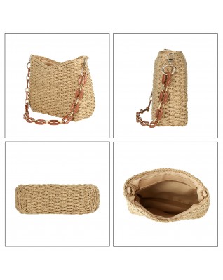 Women's Straw Shoulder Bag