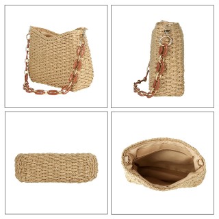 Women's Straw Shoulder Bag