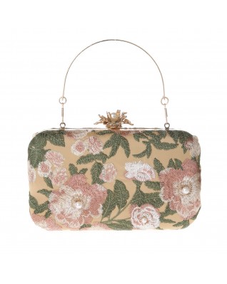 Women's Vintage Floral Embroidered Clutch