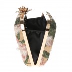 Women's Vintage Floral Embroidered Clutch