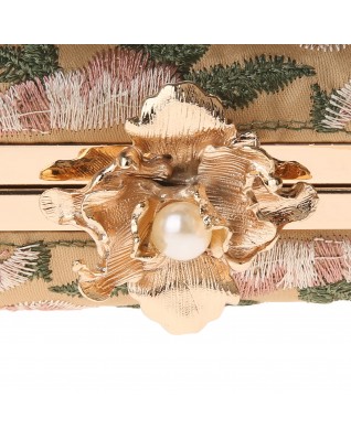 Women's Vintage Floral Embroidered Clutch