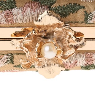 Women's Vintage Floral Embroidered Clutch